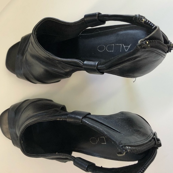 Aldo black open toe stilettos - Picture 1 of 5
